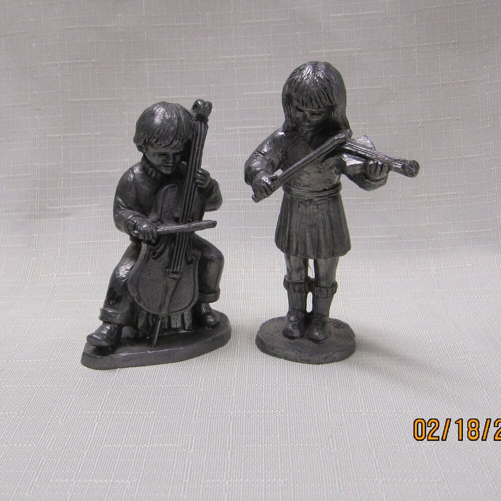 Rickers Pewter Figurines (Violin and Cello)